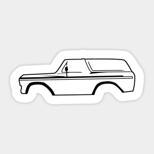 1978-1979 Ford Bronco Side Black With Logo Sticker